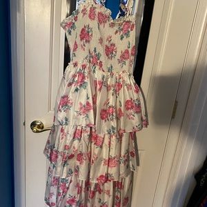 Loveshackfancy Tiered dress with spaghetti straps